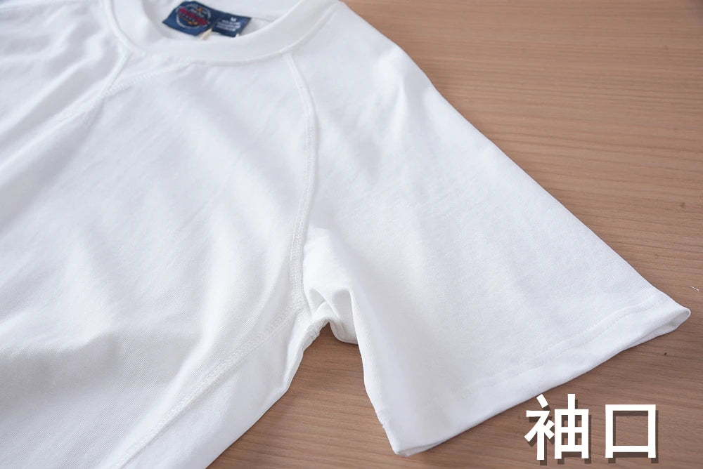 2025 Summer New American Retro 280G Short Sleeve O-neck Solid Color T-shirt Men's Fashion 100% Cotton Washed Casual Loose Tops