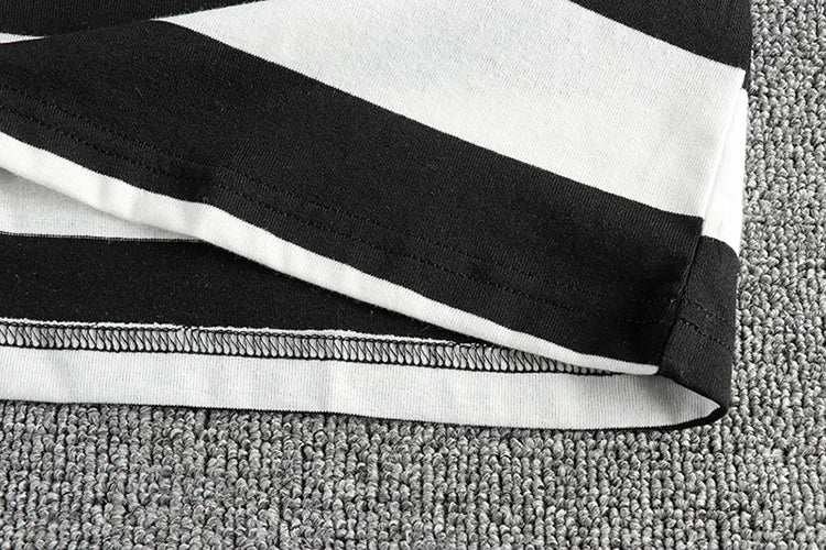 2024 Autumn New American Retro Long Sleeve O-neck Micro Chapter Striped T-shirt Men's Fashion 100% Cotton Washed Casual Tops