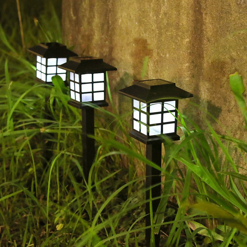 2 Pack Solar Pathway Light Outdoor Solar Lamp Waterproof Landscape Lighting for Garden Yard Patio Walkway Driveway Camping Decor