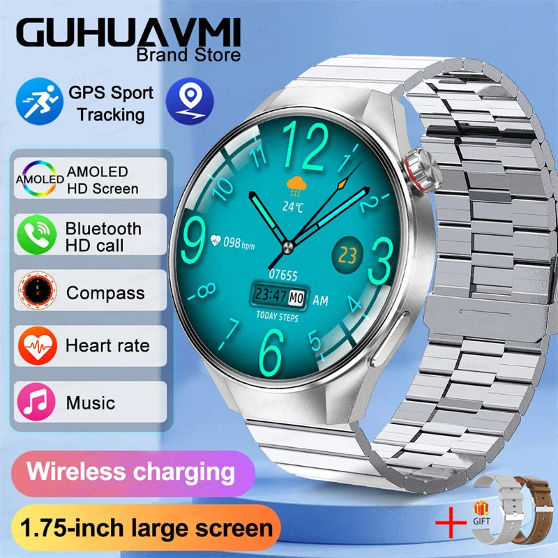 2025 True AMOLED Smart Watch Full Touch Screen 466*466 HD Health Tracker Voice Call Smartwatch For Men & Women - Compatible with Xiaomi & Huawei IOS