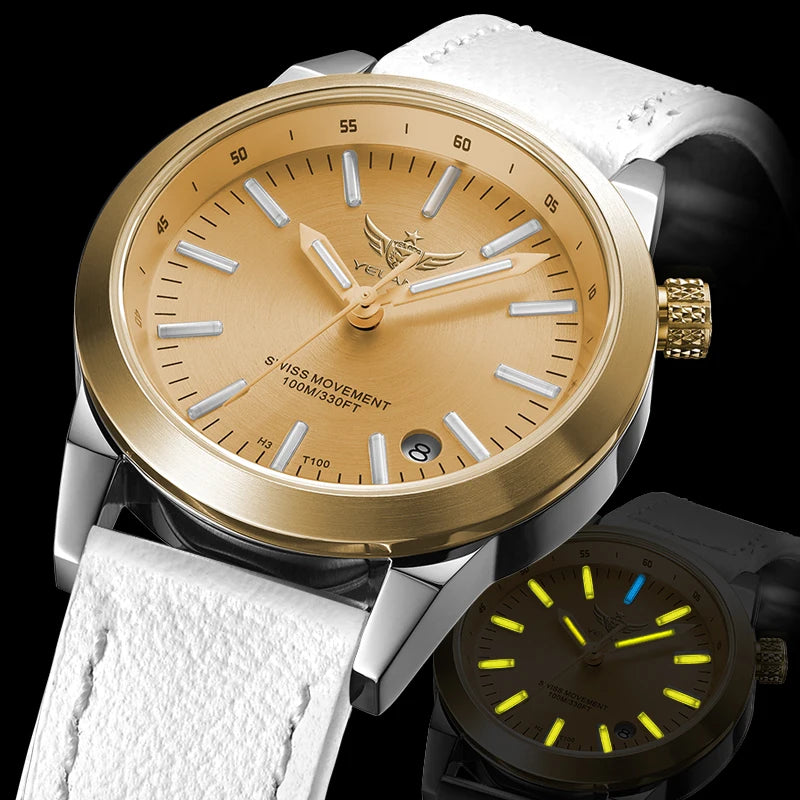 Yelang V1010 36MM Women's Quartz Watch – Elegant Waterproof Fashion Watch with Sapphire Glass & Luminous Dial – Luxury Gift for Women & Students