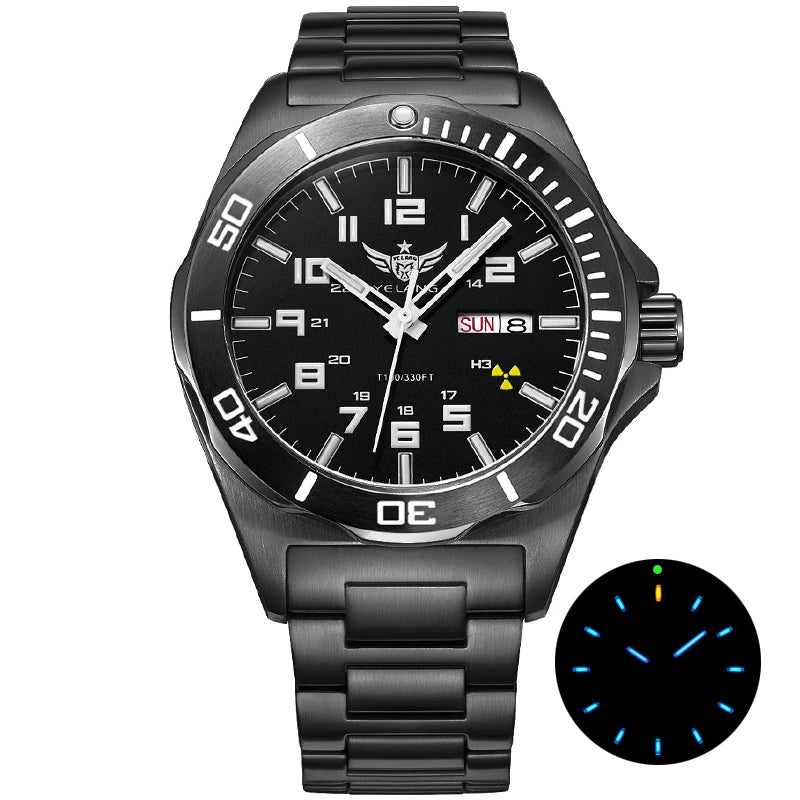 YELANG Watch Men's 44MM Mechanical Wristwatches Luxury Sapphire Glass AR Coated Automatic Watches 10BAR Waterproof Watch For Men