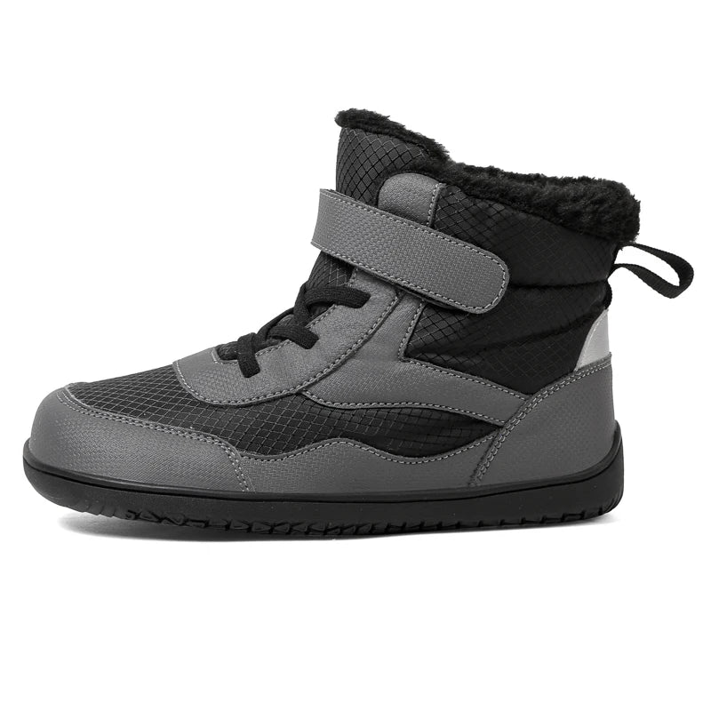 Kinderen brede neus blotevoeten sneeuwlaarzen comfortabele warme stijlvolle winter minimalistische sneakers voor jongens en meisjes, perfect voor peuters tot grote kinderen