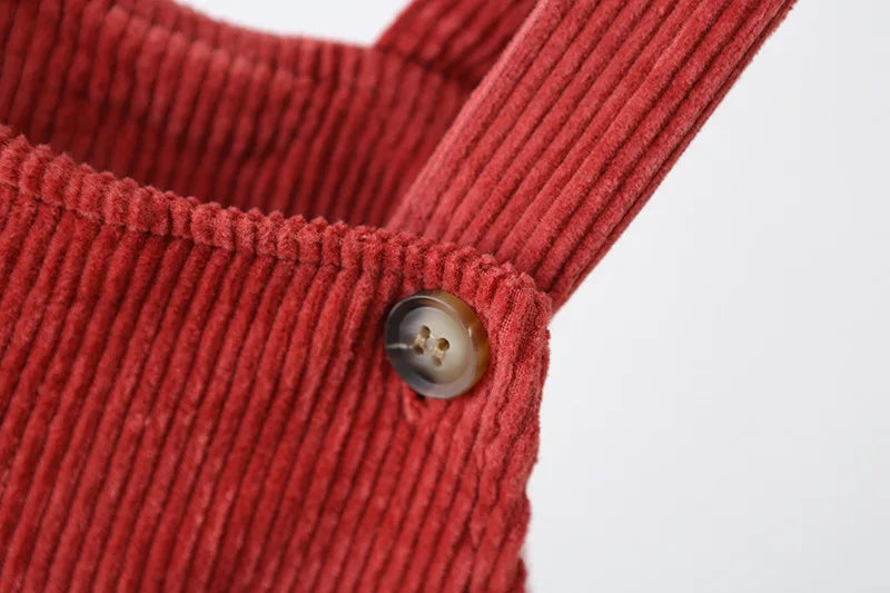 Baby Overalls Corduroy Jumpsuits Front Pocket Boys Girls Pants Kids Clothes For Children 0-3Y Unisex