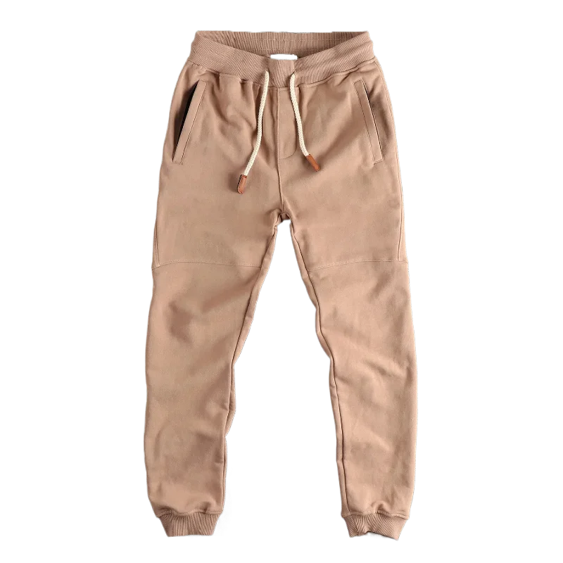 Herfst Nieuwe Amerikaanse Retro Badstof Effen Kleur Joggingbroek Heren Eenvoudige Gewassen Trekkoord Casual Sport Jeugd Enkelband Broek