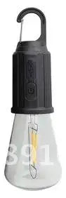 Solar Charging Retro LED/Tungsten Camping Light Emergency Tent Bulb Outdoor Lighting Cross Border New Style