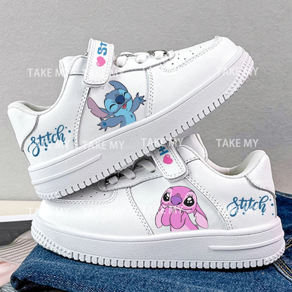 Stitch Shoes Sneakers for Children Student Casual Basketball Shoes Kid Sneakers Girls Boys Running Fashion Sports Shoes Gift