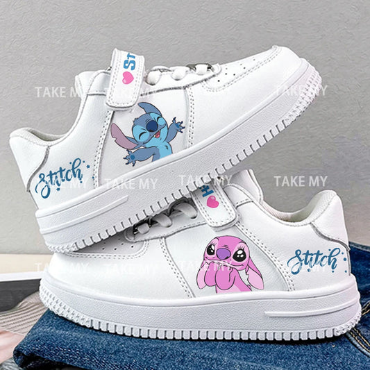 Stitch Shoes Sneakers for Children Student Casual Basketball Shoes Kid Sneakers Girls Boys Running Fashion Sports Shoes Gift