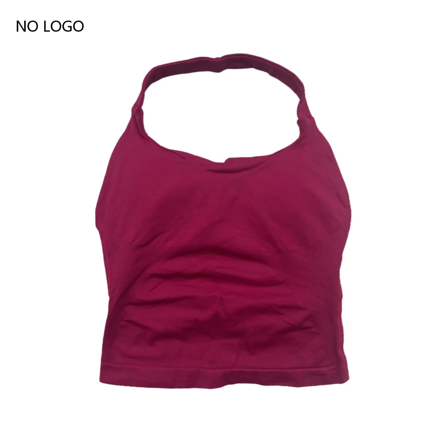 Impact Halter Top Sportswear Woman Gym Push-Up Bra Backless Yoga Tank Top Fitness Workout Activewear Gym Clothes Sports Shirts