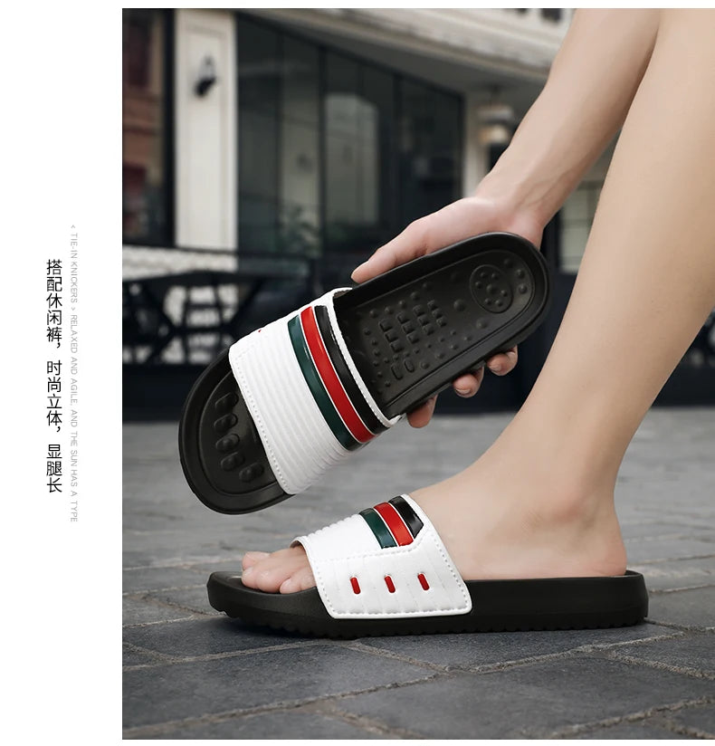 Indoor Home Men Bedroom Slippers All Season Youth Casual Sandals Swimming Water Pool Boy Walking Slides