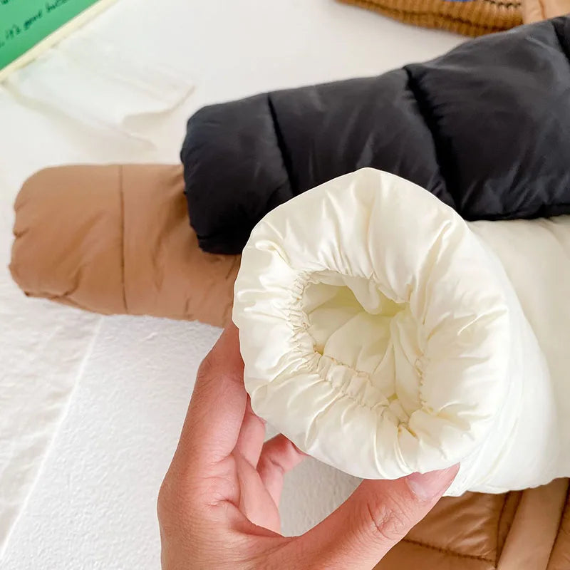 Winter Kids Parkas Korean Style Girls Boys Fur Coat Hoodie Boys Thicken Outerwear 7T Unisex