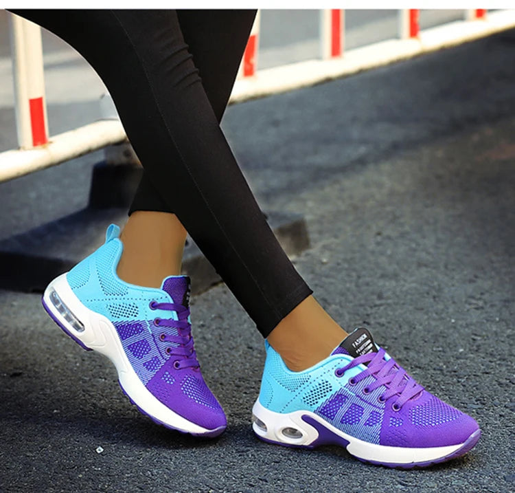 Fashion Women Sneakers Lace Up Women's Sneakers Plus Size Platform Shoes Soft Breathable Zapatillas Mujer Female Footwear