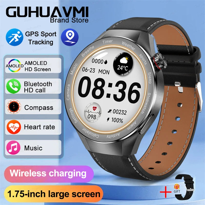 2025 True AMOLED Smart Watch Full Touch Screen 466*466 HD Health Tracker Voice Call Smartwatch For Men & Women - Compatible with Xiaomi & Huawei IOS