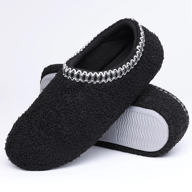 Women's Soft Winter Warm Casual Slippers For Outdoor and Indoor Use With Wear-Resistant Rubber Flat Sole Ladies' Shoes