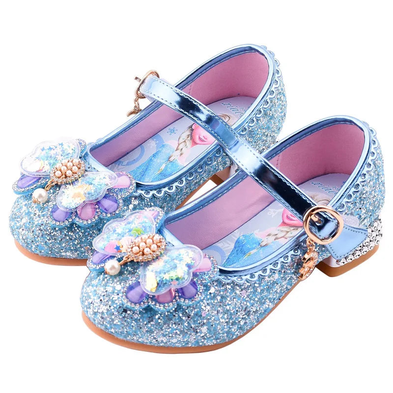 Kindermodeschoenen Meisjessandalen Frozen 2 Elsa Prinsessenschoenen Kleine Meisjes Kristallen Schoenen Kinderen Hoge Hakken Catwalk Showschoenen