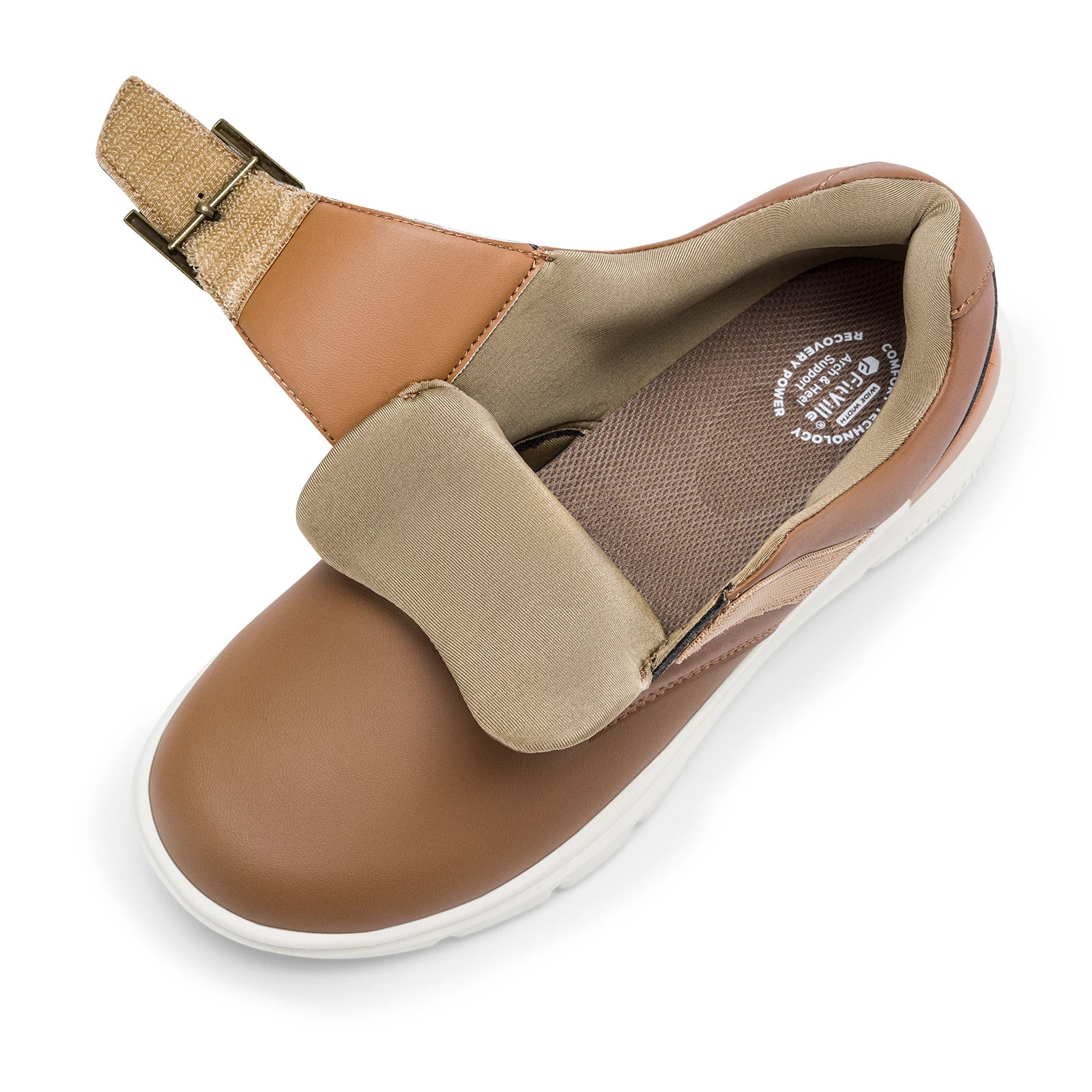 Men's Leather Shoes Wide Shoes for Swollen Feet Men's Diabetic Walking Shoes for Outdoor Business Walking Shoe