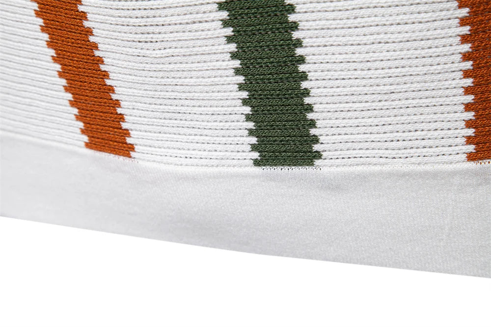 Men's Ribbed Knit Polo Shirt For Breathable Striped Casual Wear with Comfortable Collar High quality Male Polo Shirt
