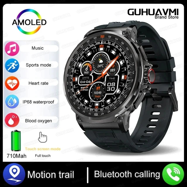 2025 GPS Track Smartwatch 1,85-inch Ultra HD AMOLED-scherm 710mAh-batterij Bluetooth Call Smartwatch voor mannen - Compatibel met HUAWEI en Xiaomi iOS