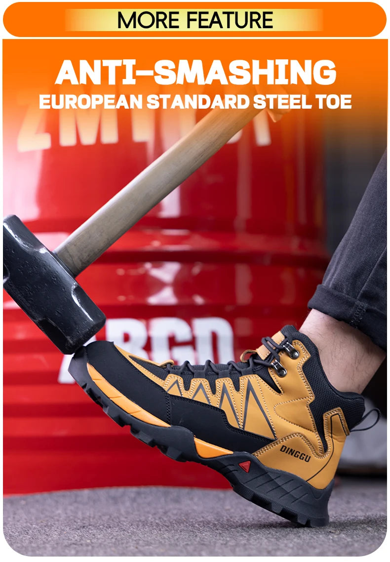 EOCENE Industrial Safety Boots – Steel Toe Slip-Resistant Work Boots with Puncture Protection & Anti-Fatigue Comfort