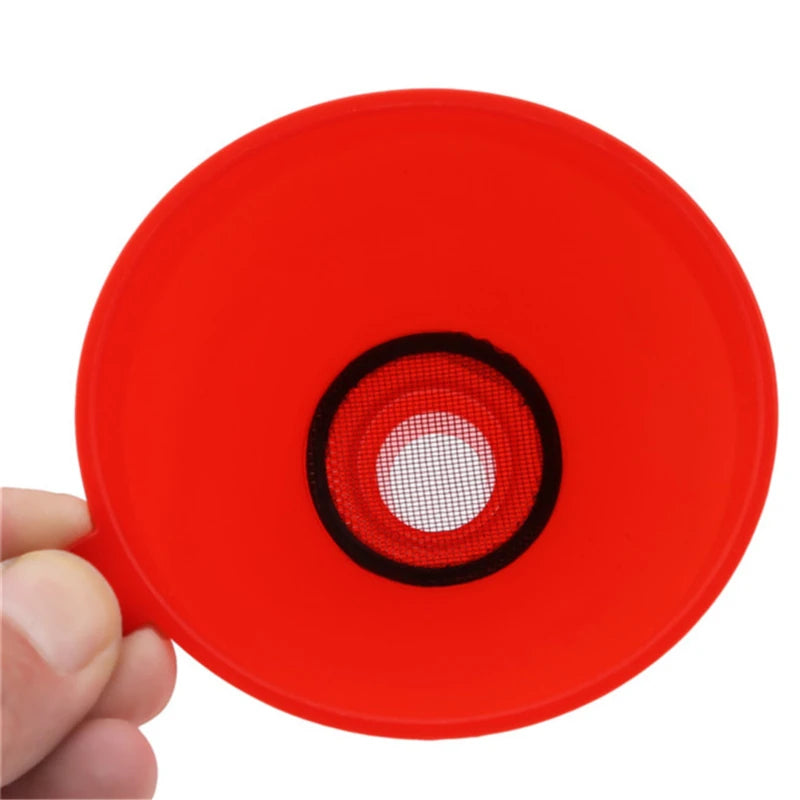 1Pc Car Refueling Funnel With Filter Strainer Gasoline Oil Fuel Filling Tools Motorcycle Oil Funnel Auto Accessories