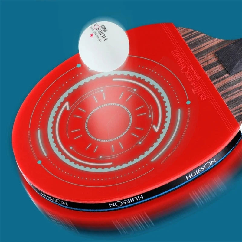 8 Star Professioneel tafeltennisbatje met walnootoppervlak, 5 multiplex + 2 binnenste carbon pingpongbatjes, 2 stuks/set voor volwassenen