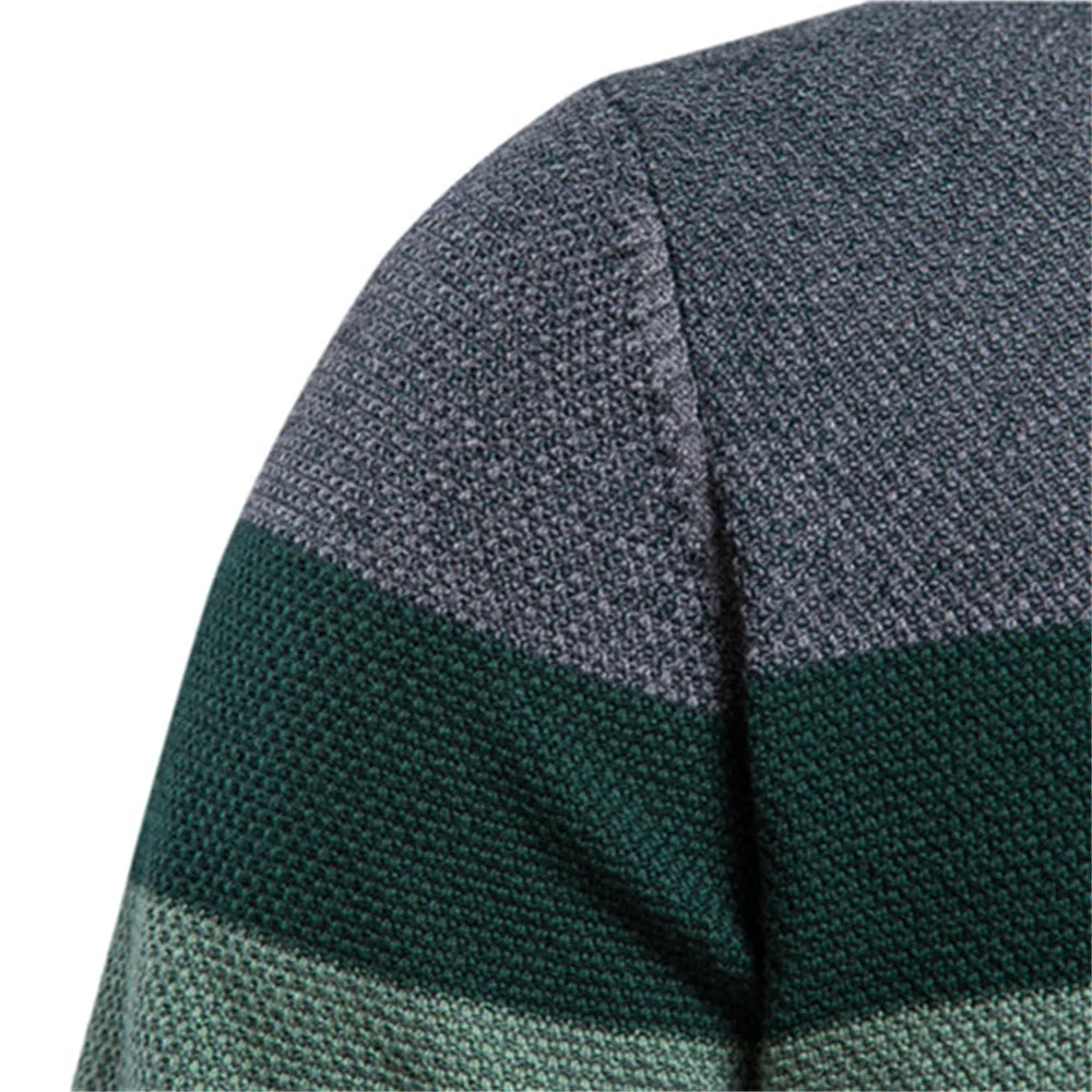 Men's Spliced Cotton Sweater Casual O-neck High Quality Pullover Knitted Sweaters Male New Winter Brand