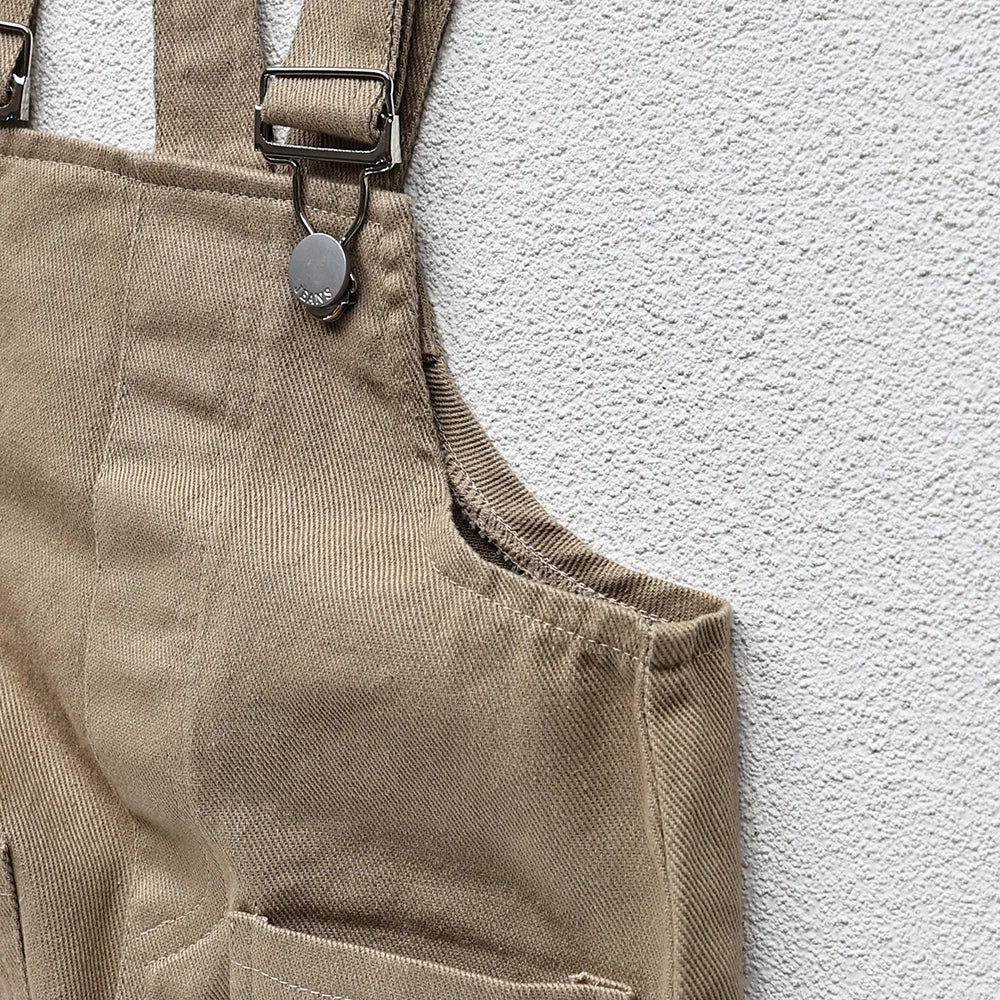 Herfst Nieuwe Effen Kinder Overall Denim Meisjes Jumpsuits Slip Jongens Jarretelbroek Outfits 1-5 Jaar Unisex