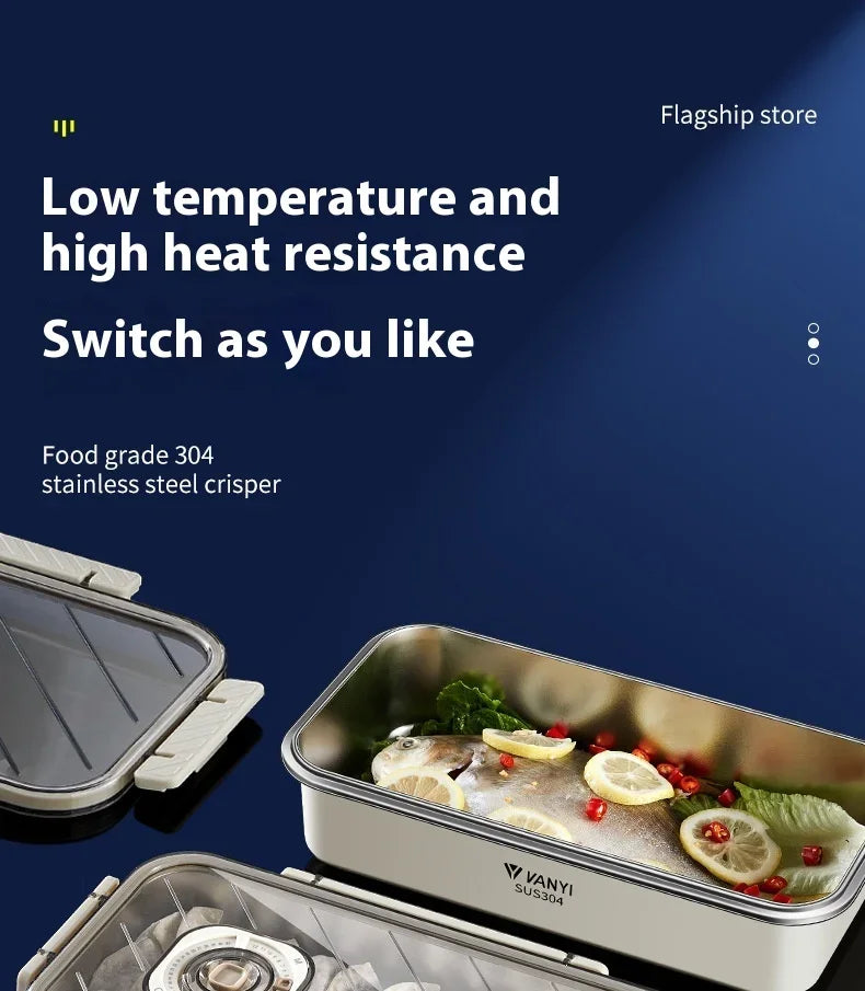 Stainless Steel Airtight Containers w/ Date Indicator & Leakproof Lid - BPA-Free Microwave/Freezer Safe - Home/Kitchen Lunch Box