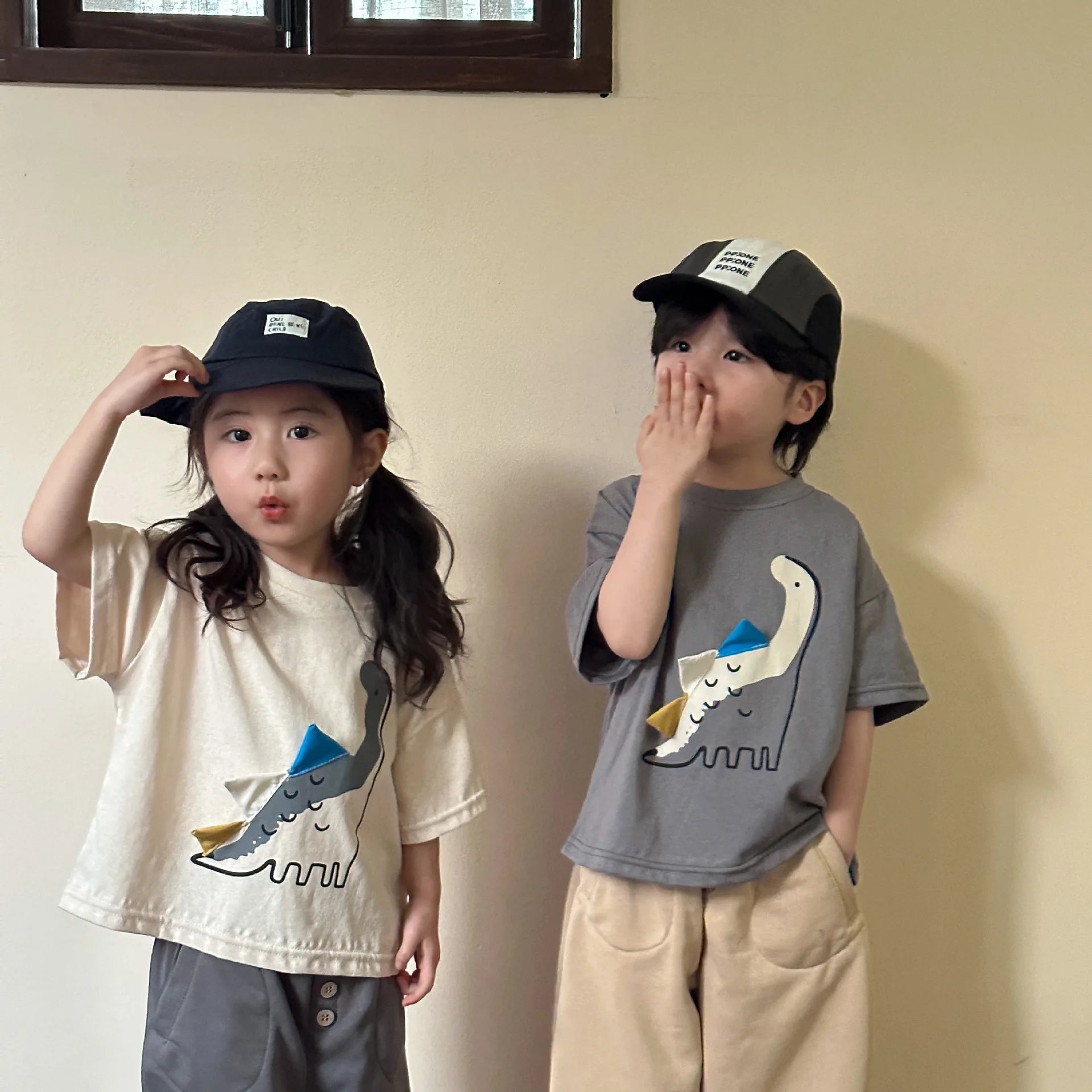 Kids Clothes Boys Dinosaur T-Shirts Summer Girls Tee Cotton Boys Half Sleeve Shirt 2-7Y Unisex