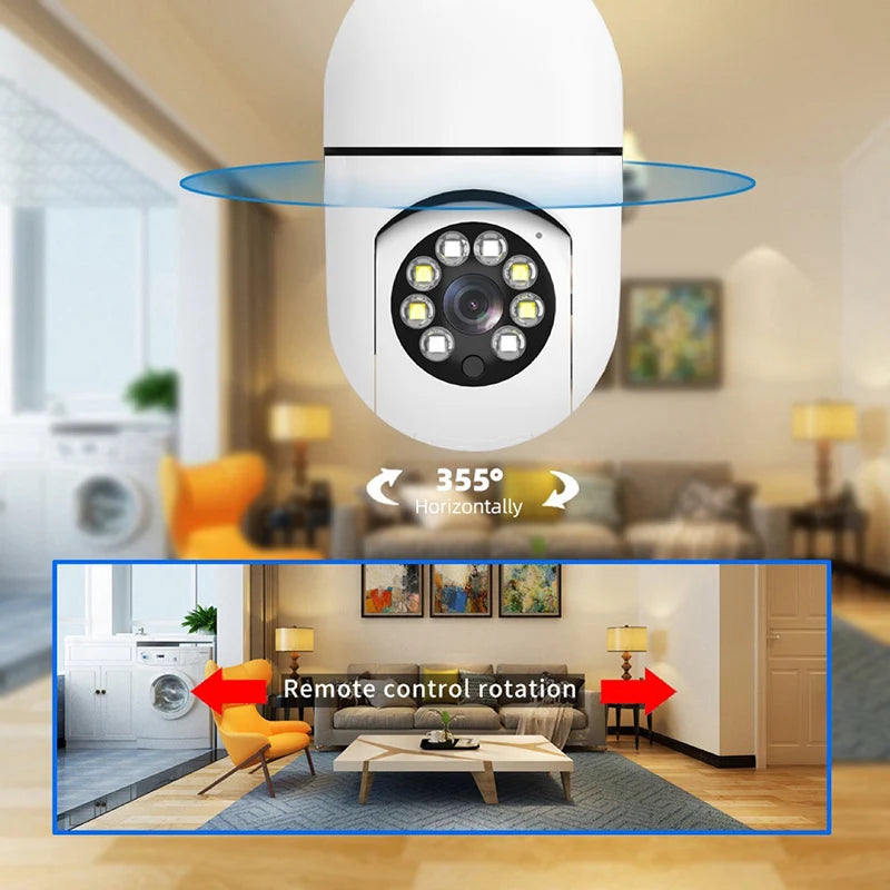 Wifi IP E27 Bulb Surveillance Camera Night Vision Wireless Home Camera CCTV Video Security Protection Baby Mini Cam