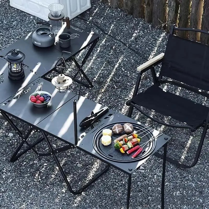 Portable Picnic Table Tactical Style Camping Table Foldable Expandable Outdoor Camping Hiking Furniture