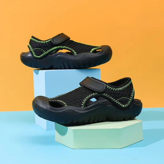 Breathable Sport Sandals for Kids Boys Girls Summer Soft Sole Non - slip Beach Shoes Closed Toe Toddler Lightweight Casual Sanda