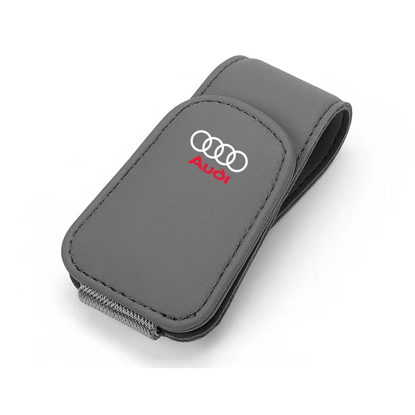 Car Leathers Glasses Clip Sun Visor Sunglasses Card Box For Audi Quattro Sline A3 A4 A6 A5 Q5 A1 Q7 Q3 Q2 Q8 A7 A8 TT S1 SQ5