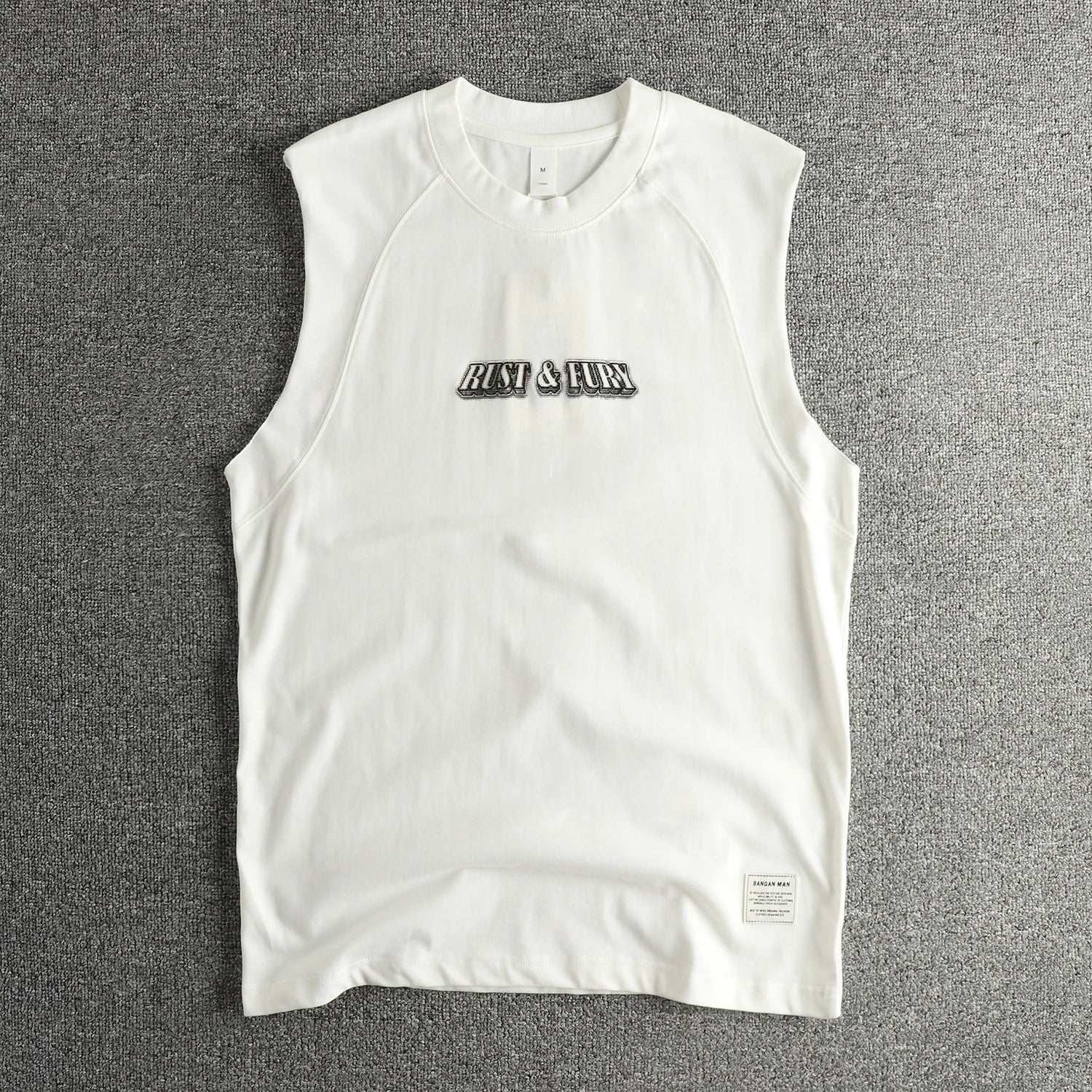 Summer New American Retro Sleeveless O-neck 3D Letter Printed T-shirt Men's Fashion 100% Cotton Basketball Sports Casual Vest