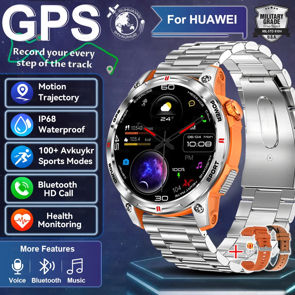 2025 New GPS Sports Smart Watch Men Waterproof Fitness Tracker Bluetooth Call 400MAH Battery Bracelet Smartwatch For Woman - Compatible with Xiaomi IOS