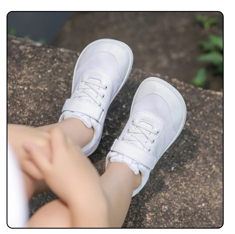 Boys Girls Wide Toe Barefoot Sneakers Minimalist Lightweight Non Slip Kids Walking Skate Shoes Comfortable Breathable Soft