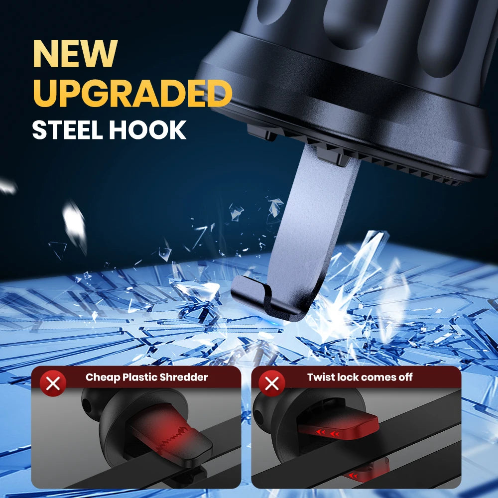 Car Phone Holder Mount,TOPK Upgrade Auto Locking Universal Phone Stand Holder with Hook Clip for Car Air Vent for iPhone Samsung