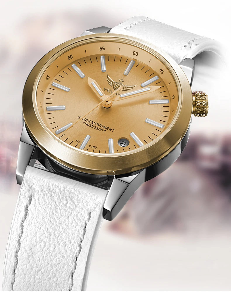 Yelang V1010 36MM Women's Quartz Watch – Elegant Waterproof Fashion Watch with Sapphire Glass & Luminous Dial – Luxury Gift for Women & Students