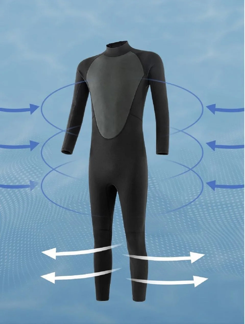 Thermal Swimming Full Body Wetsuits For Freediving Swimming, Surfing, Snorkelling, & Spearfishing - Sizes 3mm/2mm Neoprene