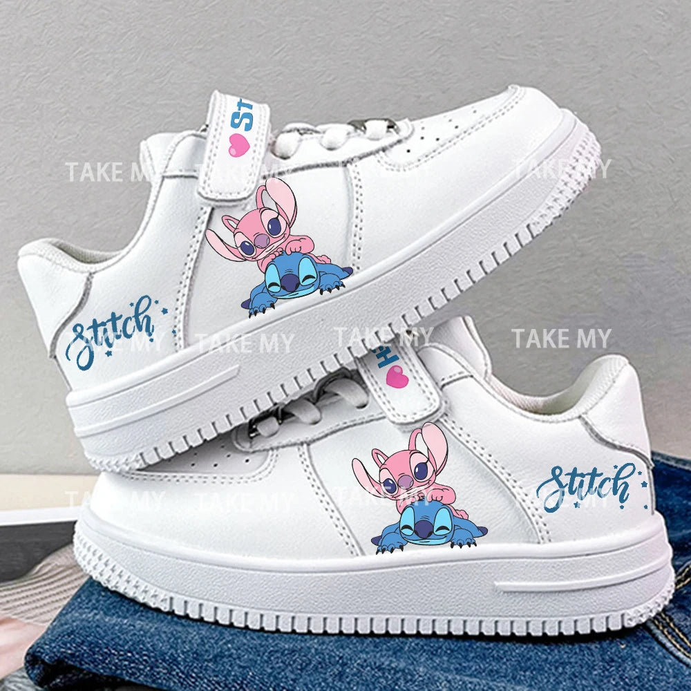 Stitch Shoes Sneakers for Children Student Casual Basketball Shoes Kid Sneakers Girls Boys Running Fashion Sports Shoes Gift