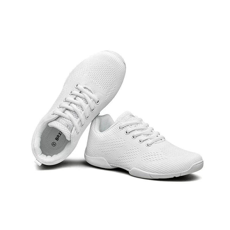 White Cheerleading Dancing Sneakers for Youth Girls Lightweight Perfect for Athletic Training Tennis Walking and Cheer