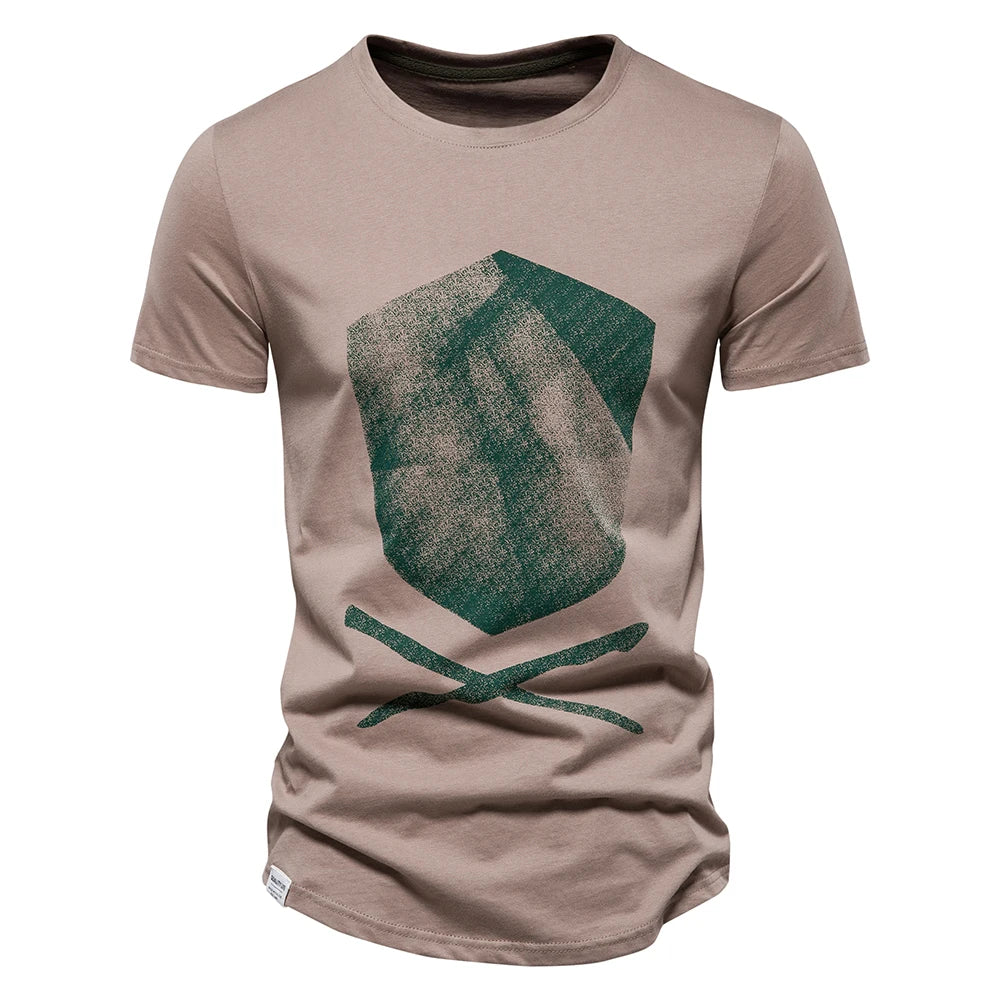 Fashion Designer Cotton T Shirt Men Short Sleeve Casual Sport Summer Tops Tee Shirts Brand Quality Men Clothing