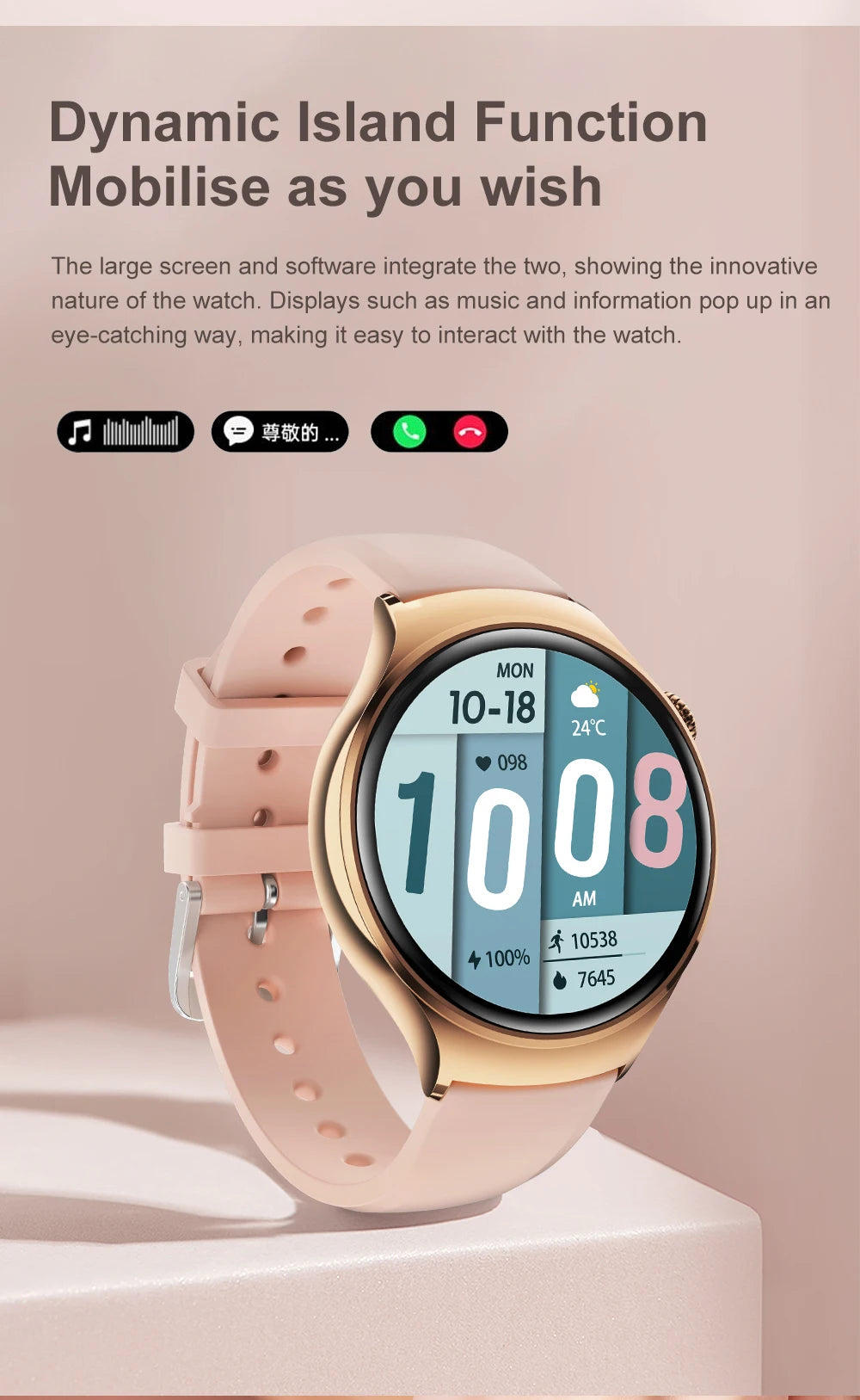 2025 New Lady's Fashion Smart Watch AMOLED HD Screen GPS Sport Heart Rate Bluetooth Call Waterproof Outdoor Smartwatch For Women