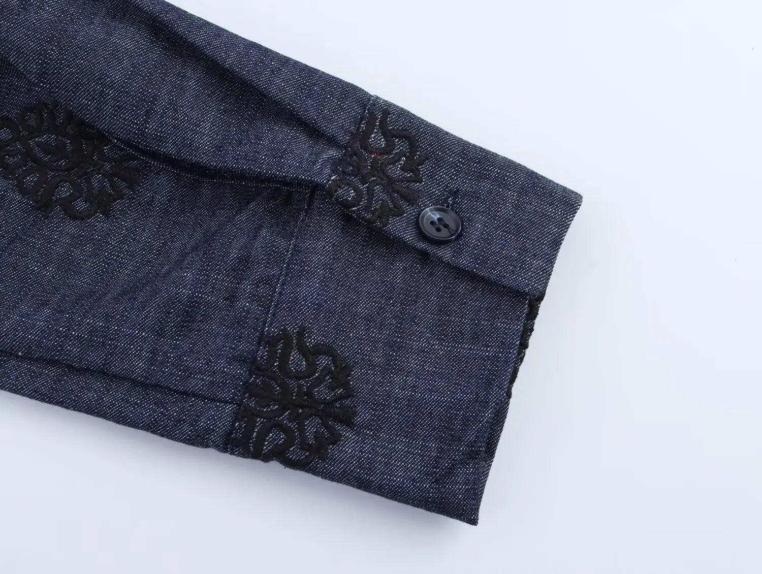 Vintage Women Long Sleeve V Neck Embroidered  Blouse Spring Summer 2025 Streetwear Tops Blusas Mujer