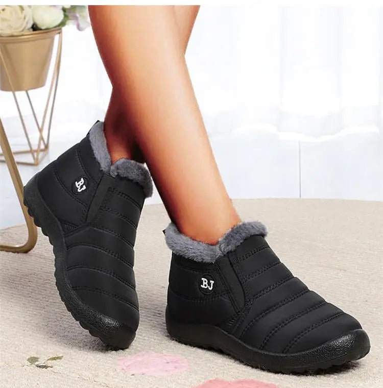 Snow Women Boots Soft Shoes Chunky Plus Size Boots Ladies Fur Ankle Boots New Couple Shoes Platform Women's Winter Botas Mujer