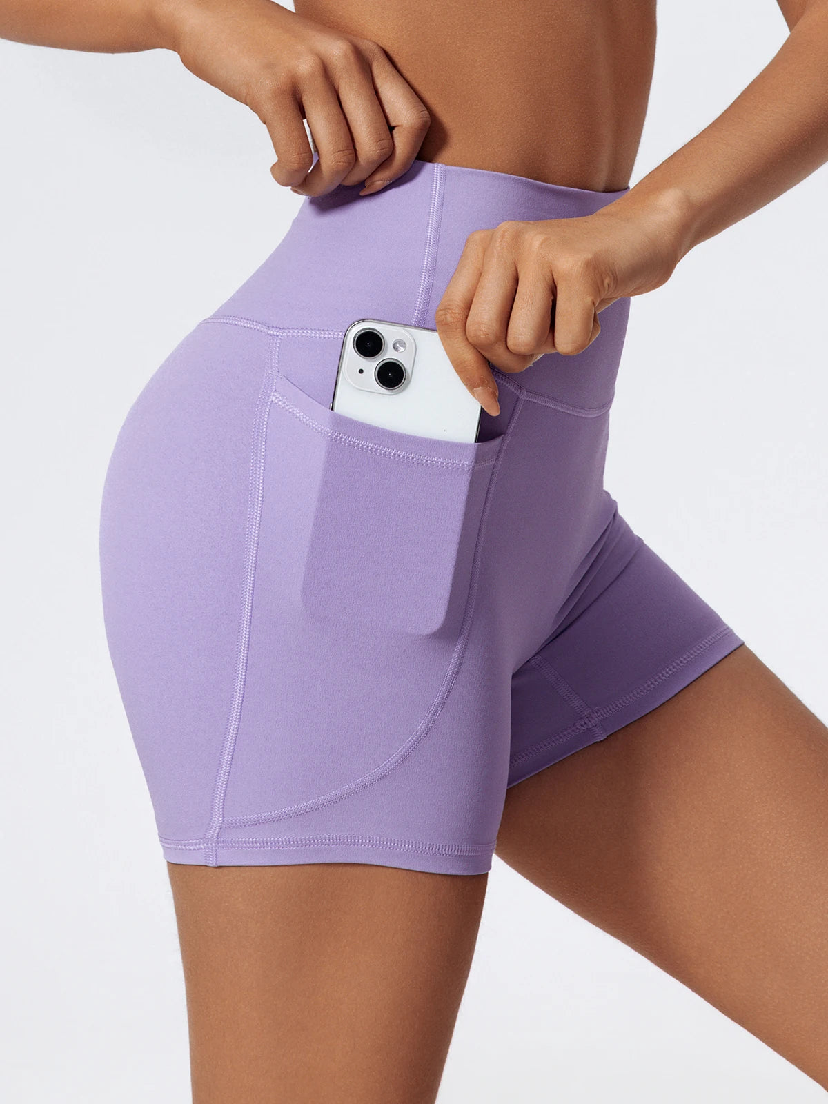 Pockets Workout Gym Legging Women Cycling Shorts Quick-Dry Yoga Clothes Breathable High Waist Sports Shorts Female