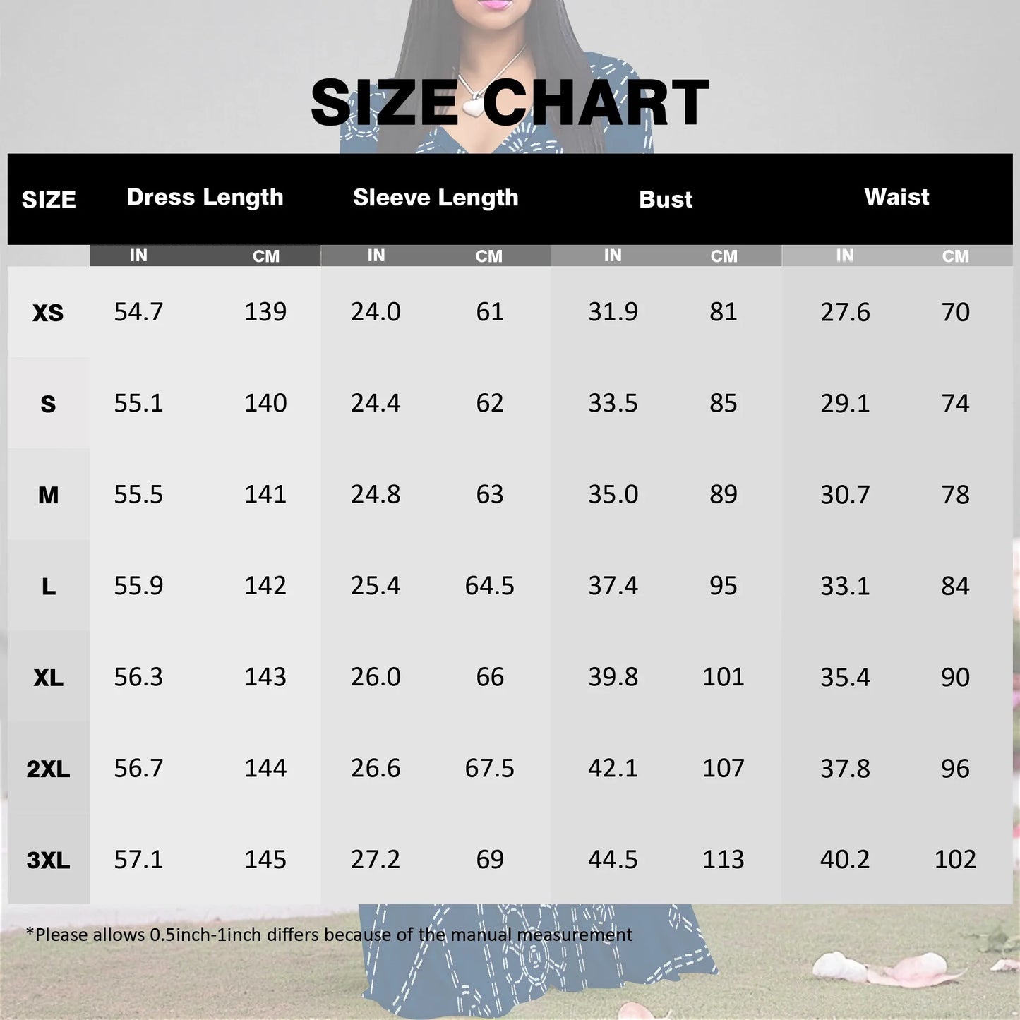 Elegant V-Neck Long Sleeve Geometric Print Maxi Dress for Women Autumn Vacation Style