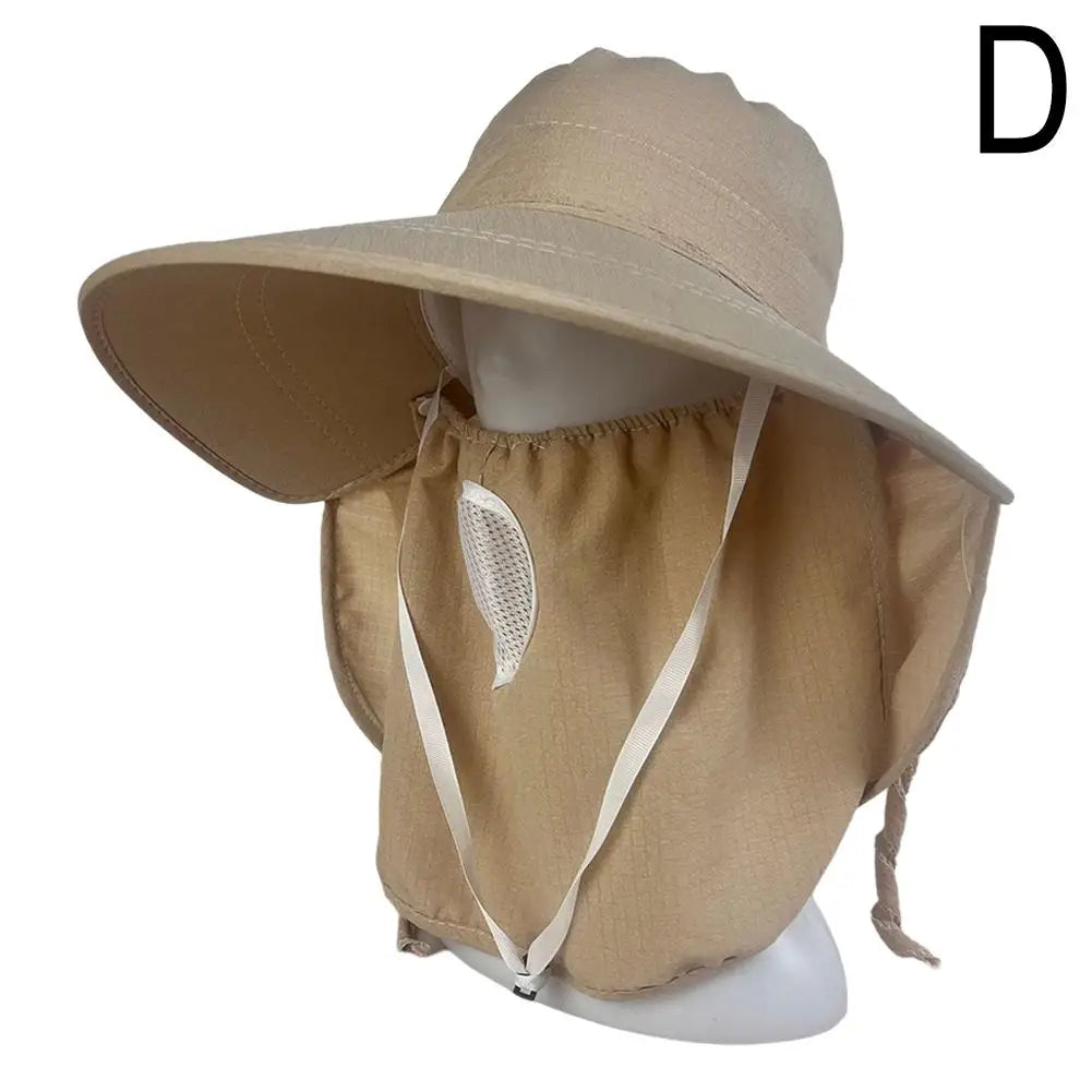 Summer Quick Dryng UV Protection Fisherman Cap Face Neck Cover Outdoor Fishing Cycling Removable Men Visor Hat Women Bucket Hat