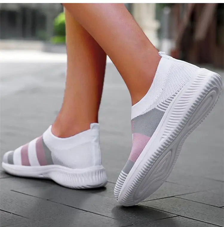 Fashion Women Sneakers Flat Shoes Woman Vulcanized Sneaker Women Slip On Sock Shoes Plus Size Women's Sneaker Zapatos De Mujer