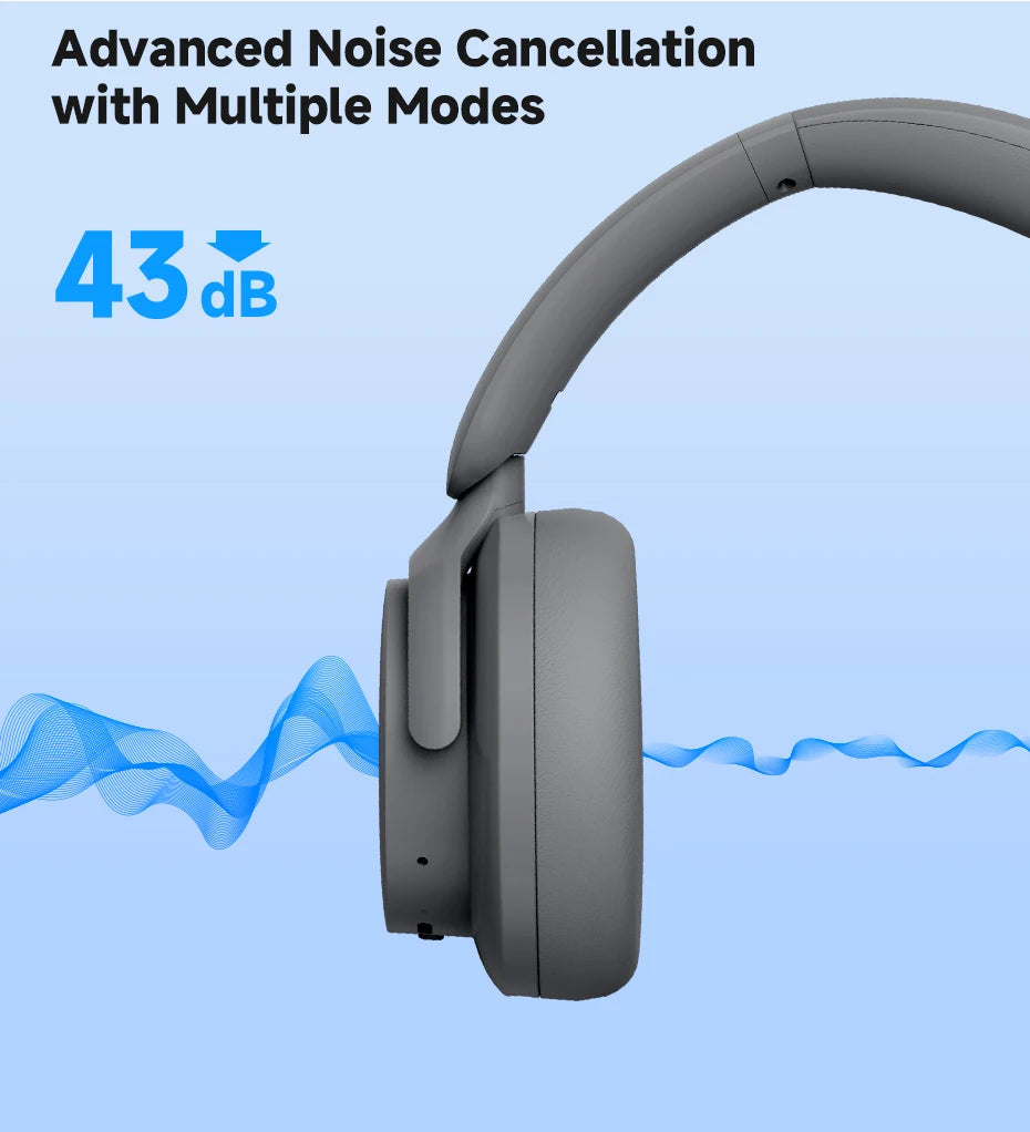 Edifier H9 Active Noise Cancelling Wireless Headphones Bluetooth 5.4 Headset Hi-Res Audio 75H Battery Life Foldable Design